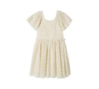 VERTBAUDET Robe cérémonie en Tulle brodé Fleurs Fille Vanille 5A