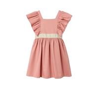 VERTBAUDET Robe Cérémonie Fille Ceinture Dorée Dentelle Blush 5A
