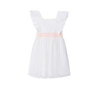 VERTBAUDET Robe cérémonie Fille Satin de Coton à Volants Blanc 3A