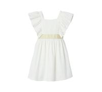 VERTBAUDET Robe de cérémonie à Ceinture dorée Fille Blanc 5A