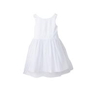 Robe de cérémonie fille en satin et tulle blanc 6A