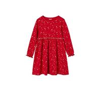 Robe de fête fille motifs étoiles irisés rouge 8A