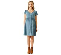 VERTBAUDET Robe de Grossesse et d'allaitement Gaze de Coton Sauge 42