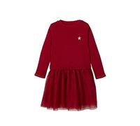 VERTBAUDET Robe de Noël Fille bi-matière Noel Rouge Brique 14A