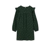 VERTBAUDET Robe en Gaze de Coton avec Volants épaule Vert Sapin 10A