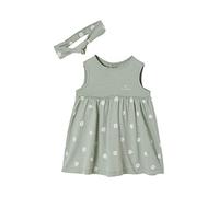 VERTBAUDET Robe et Bandeau Assorti bébé Fille Tilleul imprimé 1M(54CM)