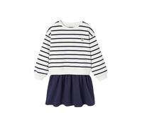 VERTBAUDET Robe 2 en 1 en Molleton et Gaze de Coton Fille Marine 10A