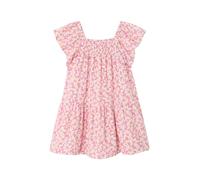 VERTBAUDET Robe Fille à Smocks Imprimée Fleurs Coton Rose poudré 5A