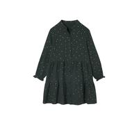 VERTBAUDET Robe Fille en Gaze de Coton imprimée Pois irisés Vert Sapin 6A