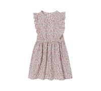 VERTBAUDET Robe Fille en Seersucker Manches volantées Blanc imprimé 4A