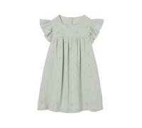 VERTBAUDET Robe Fille Gaze de Coton brodée Fleurs Vert Sauge 2A