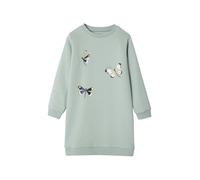 Robe en molleton fille vert sauge 3A