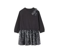 VERTBAUDET Robe Fille Noël à Sequins Effet 2 en 1 Velours Anthracite 4A