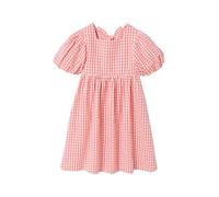 VERTBAUDET Robe Fille Vichy Noeuds Dos Corail 8A