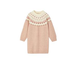 VERTBAUDET Robe Jacquard en Tricot Fille Rose poudré 4A