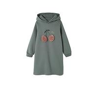 VERTBAUDET Robe Molleton à Capuche Fille détails Fantaisie Vert 4A
