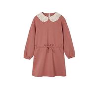 VERTBAUDET Robe Molleton col en macramé Fille Bois de Rose 3A