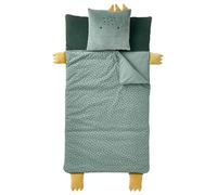 VERTBAUDET Sac De Couchage Et Coussin Animaux Enfant Popeline Vert imprimé 70x130