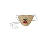 VERTBAUDET Sac panier fille en paille de papier avec cerise en crochet bois TU