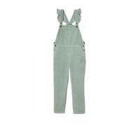 VERTBAUDET Salopette fille velours bretelles à volants vert de gris 4A