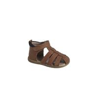 Sandales bébé scratchées cuir premiers pas marron 20