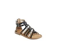 VERTBAUDET Sandales cuir fille esprit spartiates noir 24