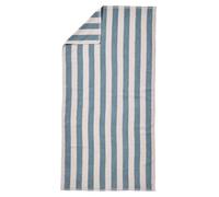 VERTBAUDET Serviette de Bain rayée TRANSAT, avec Coton recyclé rayé Bleu 70X140