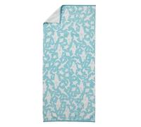 VERTBAUDET Serviette de plage/de bain avec coton recyclé bleu imprimé 70X140