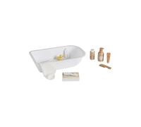 VERTBAUDET Set d'accessoires Bain Poupon en Bois FSC® Blanc TU
