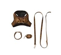 VERTBAUDET Set Promenade pour Chien : Harnais + Laisse + Collier café L/XL