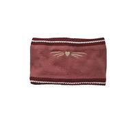 VERTBAUDET Snood brodé chat en maille côtelée rose foncé 2/6A