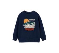 Sweat col rond garçon marine 8A