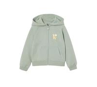 VERTBAUDET Sweat Fille Zippé à Capuche Doublé Vert Sauge 4A