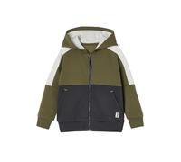 VERTBAUDET Sweat garçon zippé à Capuche Effet Colorblock Sport Kaki 14A