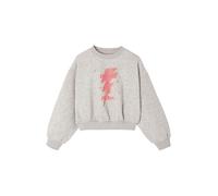 VERTBAUDET Sweat Raccourci Motif détail Glitter Fille Gris chiné 14A