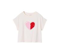 VERTBAUDET T Shirt Fille Motifs Sequins Réversible Coton