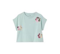 VERTBAUDET T Shirt Fille Motifs Sequins Réversible Coton Vert d'eau 8A