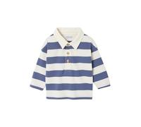 VERTBAUDET T Shirt Polo Bébé Rayé Manches Longues Coton Bleu grisé 12M(74CM)
