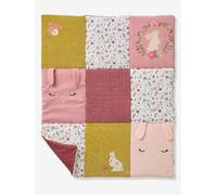 VERTBAUDET Tapis de Sol/Fond de Parc Patchwork Lapin ENCHANTÉ Vieux Rose 75X100