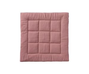 VERTBAUDET Tapis de Sol/Fond de Parc uni Gaze et Percale de Coton Terracotta 100X100