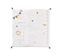 Tapis photo bébé personnalisable écru / vert TU