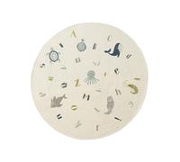VERTBAUDET Tapis Rond Abécédaire Marin Enfant Coton Ivoire TU