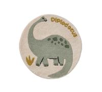VERTBAUDET Tapis Rond Dinosaure Enfant Viscose Antidérapant Vert TU