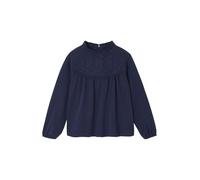 VERTBAUDET Tee-Shirt Blouse Fille détail Broderie Anglaise Manches Longues Marine 14A