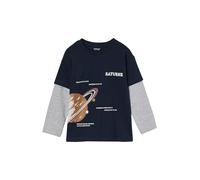 VERTBAUDET Tee-Shirt Effet Doubles Manches garçon Marine 3A