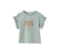 VERTBAUDET Tee Shirt Fille Motif Romantique Manches Courtes