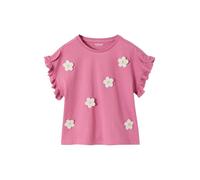 VERTBAUDET Tee-Shirt Fille Motif Romantique Manches Courtes à Volant Rose 5A
