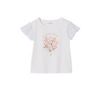 VERTBAUDET Tee Shirt Manches Courtes Fleuri Fille Coton Blanc 5A