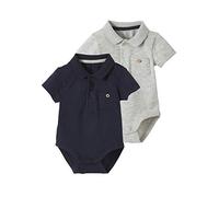 Vertbaudet VERTBAUDET2 Lot de 2 bodies pour nouveau-né avec col polo, Bleu., 80 cm
