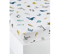 VERTBAUDET VERTBAUDETDrap-Housse Enfant ABECEDAIRE MARINivoire imprimé90X190